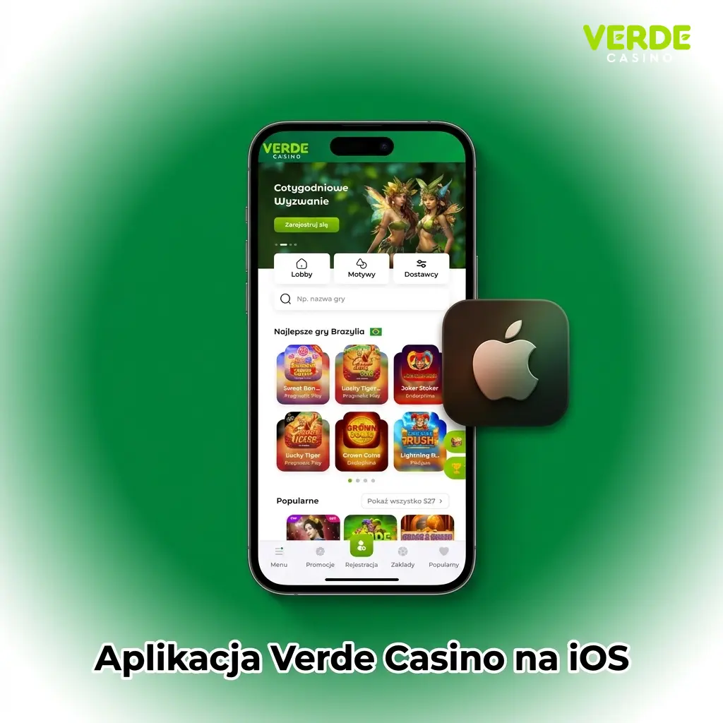 Aplikacja Verde Casino na iOS dla iPhone i iPad – zakłady sportowe, kasyno na żywo, płatności PLN